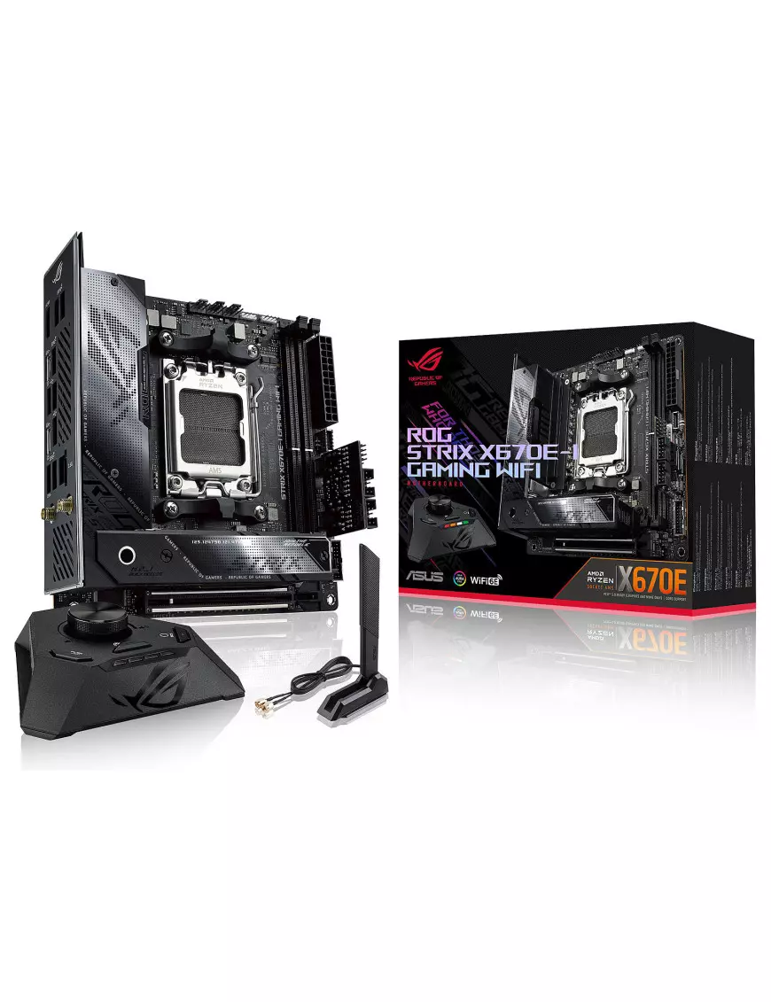 Carte Mère Asus ROG STRIX X670E-I GAMING WIFI ATX AM5 DDR5 USB3.2 M.2 Asus - 1