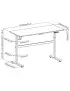 Bureau Kimex motorisé assis-debout Blanc 140x60cm H: 73-118cm KIMEX - 4