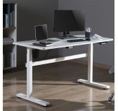 Bureau Kimex motorisé assis-debout Blanc 140x60cm H: 73-118cm Bureau Kimex motorisé assis-debout Blanc 140x60cm H: 73-118cm