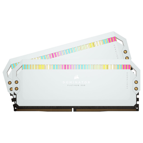 DDR5 Corsair Dominator Platinium RGB Kit 64Go 2x32Go 5600Mhz Blanc Corsair - 1 DDR5 Corsair Dominator Platinium RGB Kit 64Go 2x32Go 5600Mhz Blanc Corsair - 1