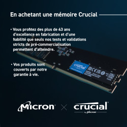DDR5 Crucial 32Go 4800Mhz CL40 Crucial - 4