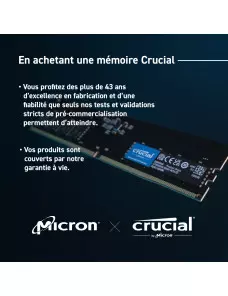 DDR5 Crucial 32Go 4800Mhz CL40 Crucial - 4