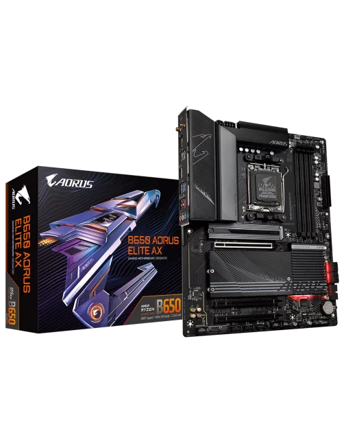 Carte Mère Gigabyte B650 AORUS ELITE AX ATX AM5 DDR5 USB3.2 M.2 WIFI Gigabyte - 1