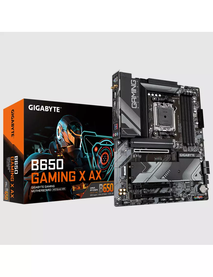 Carte Mère Gigabyte B650 GAMING X AX ATX AM5 DDR5 USB3.2 M.2 WIFI Gigabyte - 1