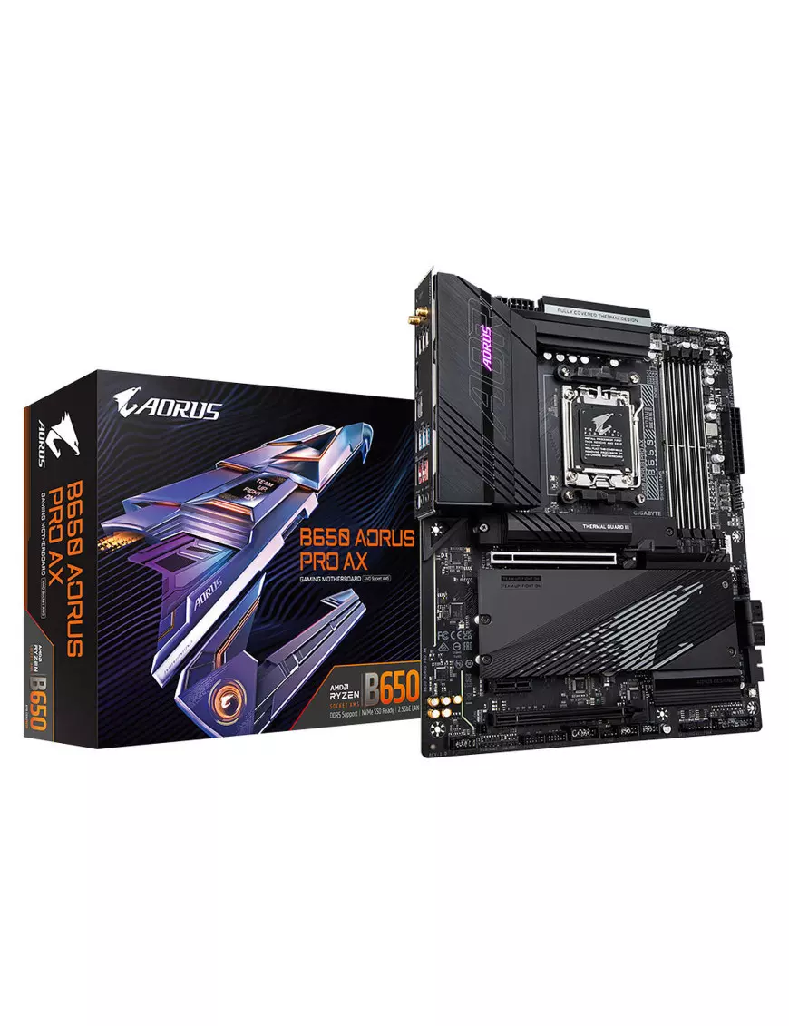 Carte Mère Gigabyte B650 AORUS PRO AX ATX AM5 DDR5 USB3.2 M.2 WIFI Gigabyte - 1