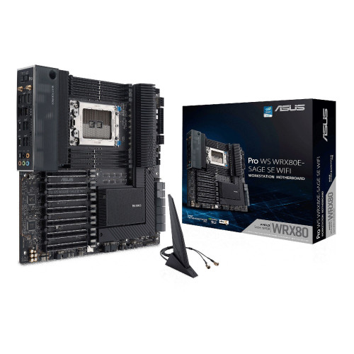 Carte Mère Asus Pro WS WRX80E-SAGE SE WIFI SSI-EEB sWRX8 AMD DDR4 Asus - 1 Carte Mère Asus Pro WS WRX80E-SAGE SE WIFI SSI-EEB sWRX8 AMD DDR4 Asus - 1