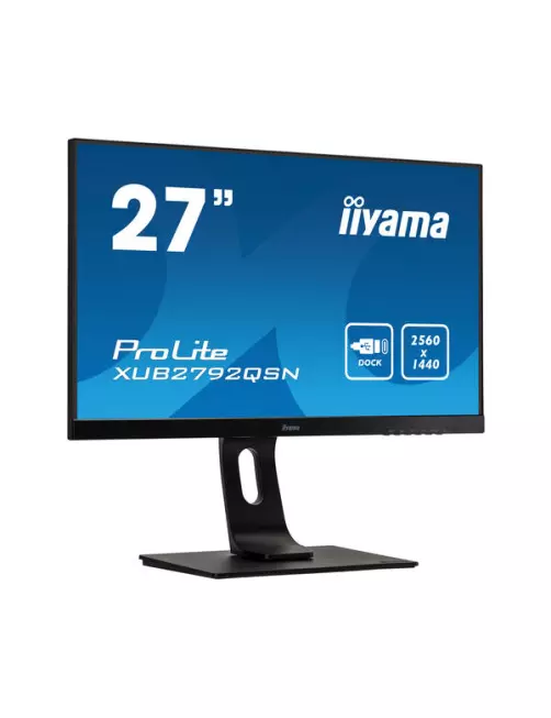 Ecran iiyama 27" XUB2792QSN-B1 2560x1440 75Hz 4ms Dock USB-C RJ45 iiyama - 1 Ecran iiyama 27" XUB2792QSN-B1 2560x1440 75Hz 4ms Dock USB-C RJ45 iiyama - 1