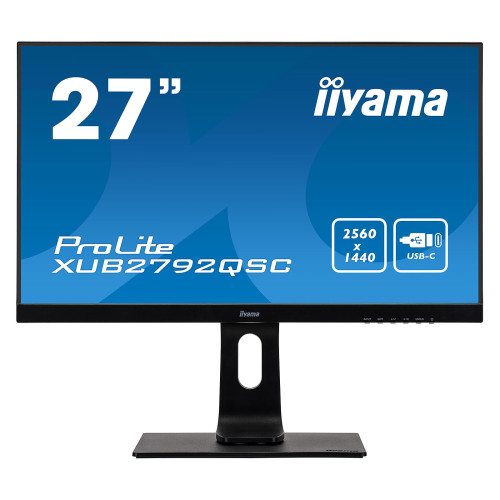 Ecran iiyama 27" XUB2792QSC-B1 2560x1440 75Hz 4ms USB-C PD 65Watts iiyama - 2