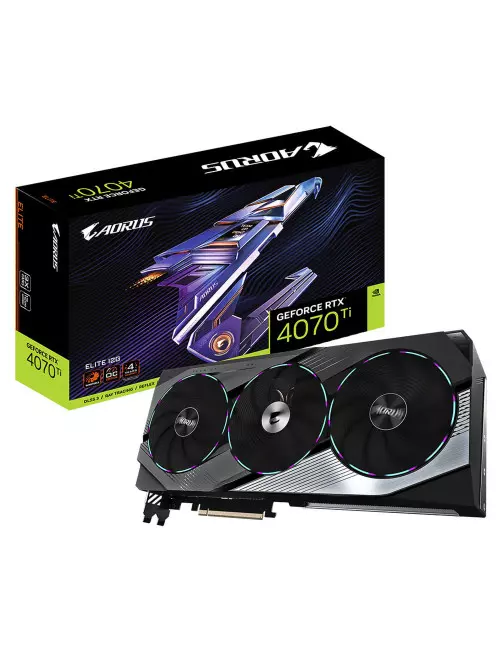 Carte Graphique Gigabyte AORUS RTX 4070 Ti ELITE 12G Gigabyte - 1 Carte Graphique Gigabyte AORUS RTX 4070 Ti ELITE 12G Gigabyte - 1