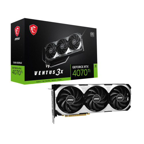 Carte Graphique MSI RTX 4070 Ti VENTUS 3X 12G OC MSI - 1 Carte Graphique MSI RTX 4070 Ti VENTUS 3X 12G OC MSI - 1