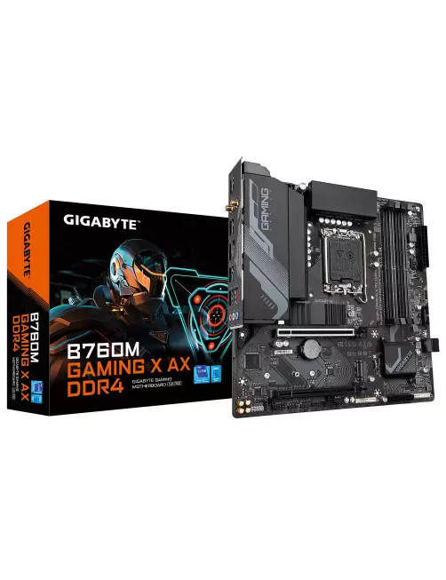 Carte Mère Gigabyte B760M GAMING X AX DDR4 mATX Socket 1700 Gigabyte - 1 Carte Mère Gigabyte B760M GAMING X AX DDR4 mATX Socket 1700 Gigabyte - 1