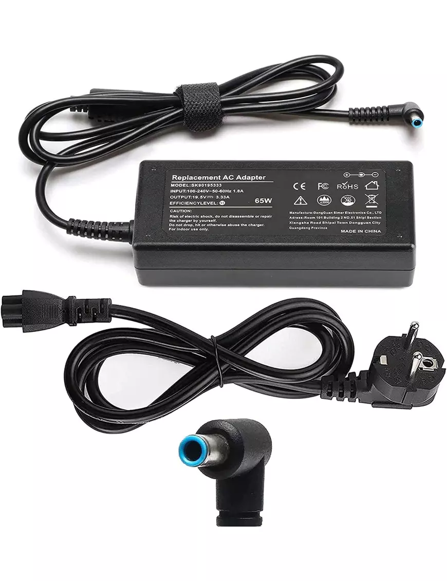 Chargeur compatible HP 19.5V 3.33A 65W 4.5/3/1mm
