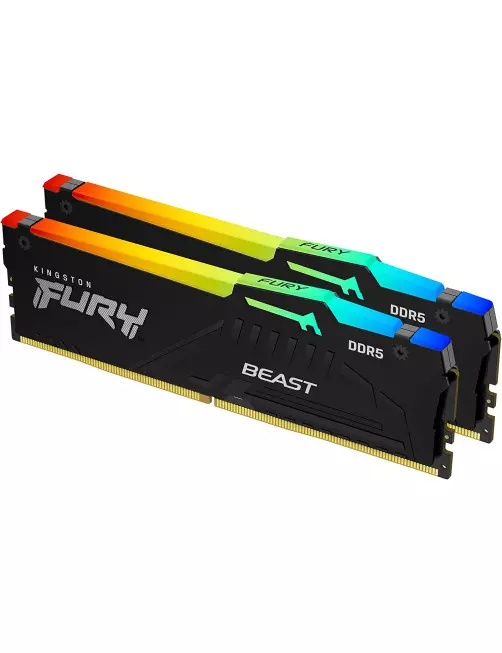 DDR5 Kingston FURY Beast RGB Kit 64Go 2x32Go 5600Mhz CL40 Kingston - 1