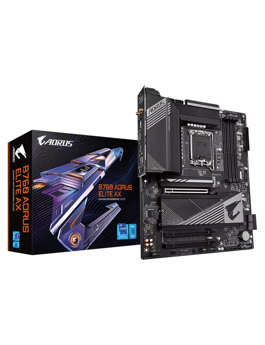 Carte Mère Gigabyte B760 AORUS ELITE AX DDR5 ATX Socket 1700 Gigabyte - 1