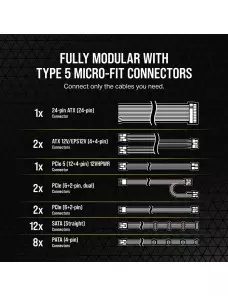 Alimentation Corsair RM850x SHIFT 850 Watts 80Plus Gold Corsair - 8