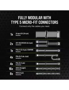 Alimentation Corsair RM1200x SHIFT 1200 Watts 80Plus Gold Corsair - 5