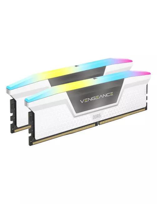 DDR5 Corsair Vengeance RGB Kit 32Go 2x16Go 6200Mhz CL36 Blanc Corsair - 2 DDR5 Corsair Vengeance RGB Kit 32Go 2x16Go 6200Mhz CL36 Blanc Corsair - 2