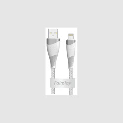Cable USB vers Lightning 2.4A Fairplay 1M Blanc TORILIS Fairplay - 2