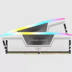 DDR5 Corsair Vengeance RGB Kit 32Go 2x16Go 6000Mhz CL36 Blanc XMP