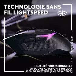 Souris Logitech G G502X Plus LightSpeed Gaming Noir