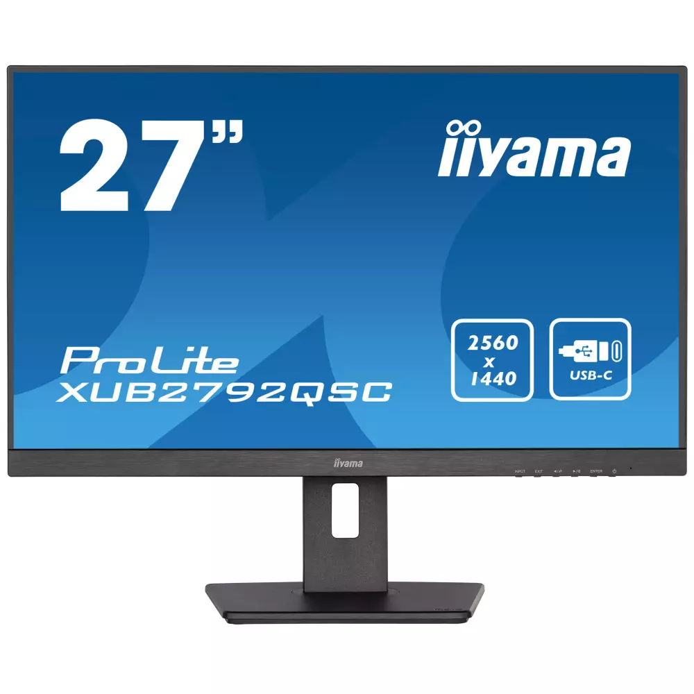 Ecran iiyama 27" XUB2792QSC-B5 2560x1440 75Hz 4ms USB-C PD 65Watts