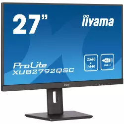 Ecran iiyama 27" XUB2792QSC-B5 2560x1440 75Hz 4ms USB-C PD 65Watts