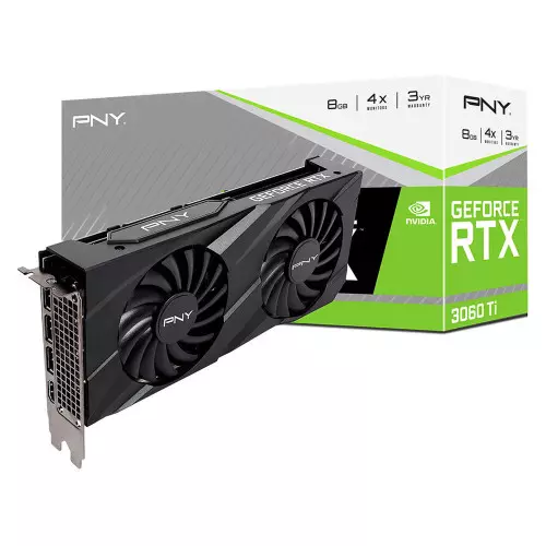 Carte Graphique PNY RTX 3060 Ti 8Go VERTO Dual Fan