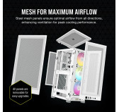 Boitier Corsair iCUE 2000D RGB Airflow Mini-ITX Blanc