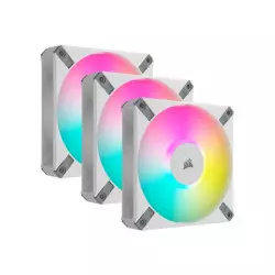 Ventilateur Corsair iCUE AF120 RGB ELITE Blanc Triple Pack 120 mm