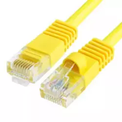 Cable Réseaux RJ45 15m Droit Cat6A S/FTP Blindé Jaune