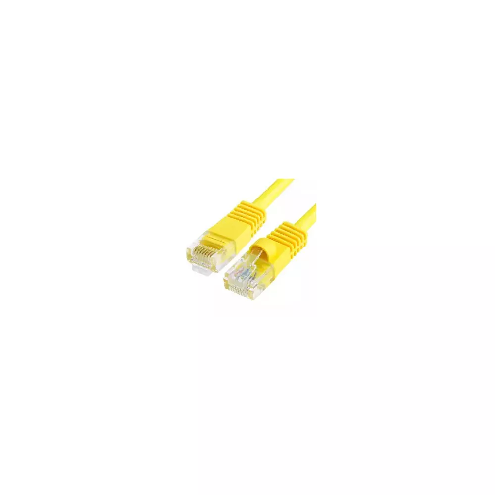 Cable Réseaux RJ45 15m Droit Cat6A S/FTP Blindé Jaune