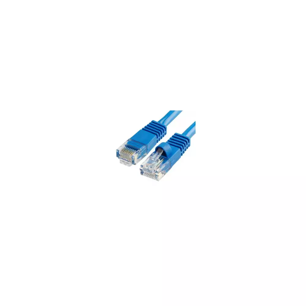 Cable Réseaux RJ45 15m Droit Cat6A S/FTP Blindé Bleu