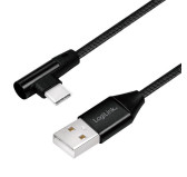 Cable USB 2.0 vers Type-C 3A LogiLink 1M Noir CU0138