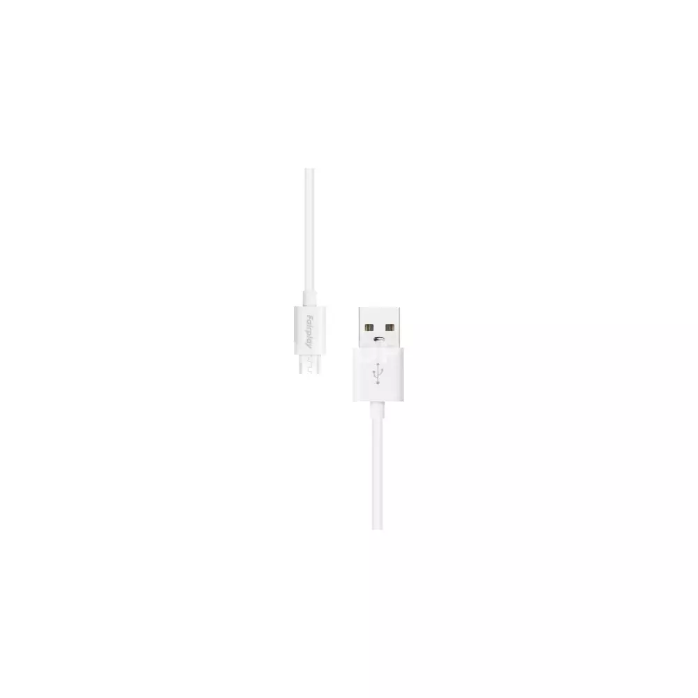 Cable USB vers Micro-USB 2.4A Fairplay SENECIO 2M Blanc