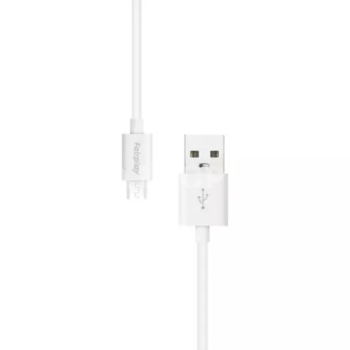 Cable USB vers Micro-USB 2.4A Fairplay SENECIO 2M Blanc