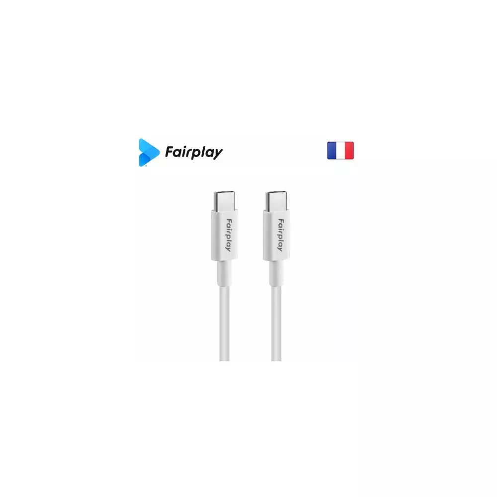 Cable USB Type-C vers Type-C PD 100W Fairplay HIMALYA 1M Blanc