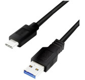 Cable USB 3.2 vers Type-C 3A LogiLink 2M Noir CU0170 Cable USB 3.2 vers Type-C 3A LogiLink 2M Noir CU0170