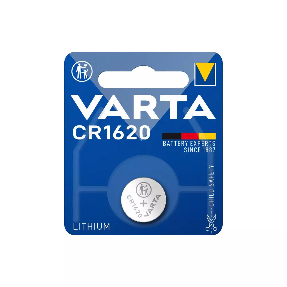 Pile Bouton CR1620 3,0 Volt VARTA PRO Lithium 60 mAh
