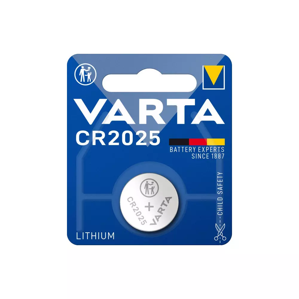 Pile Bouton CR2025 3,0 Volt VARTA PRO Lithium 170 mAh