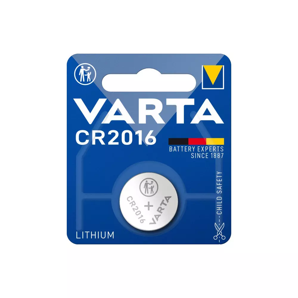 Pile Bouton CR2016 3,0 Volt VARTA PRO Lithium 90 mAh