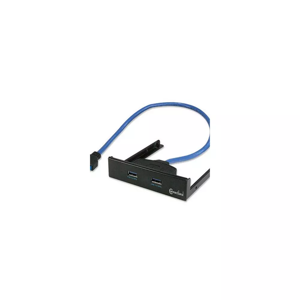 Rack 3.5 Connectland KIT-3.5"-USB-V3-2P Black 2 Ports USB 3.0