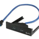 Rack 3.5 Connectland KIT-3.5"-USB-V3-2P Black 2 Ports USB 3.0