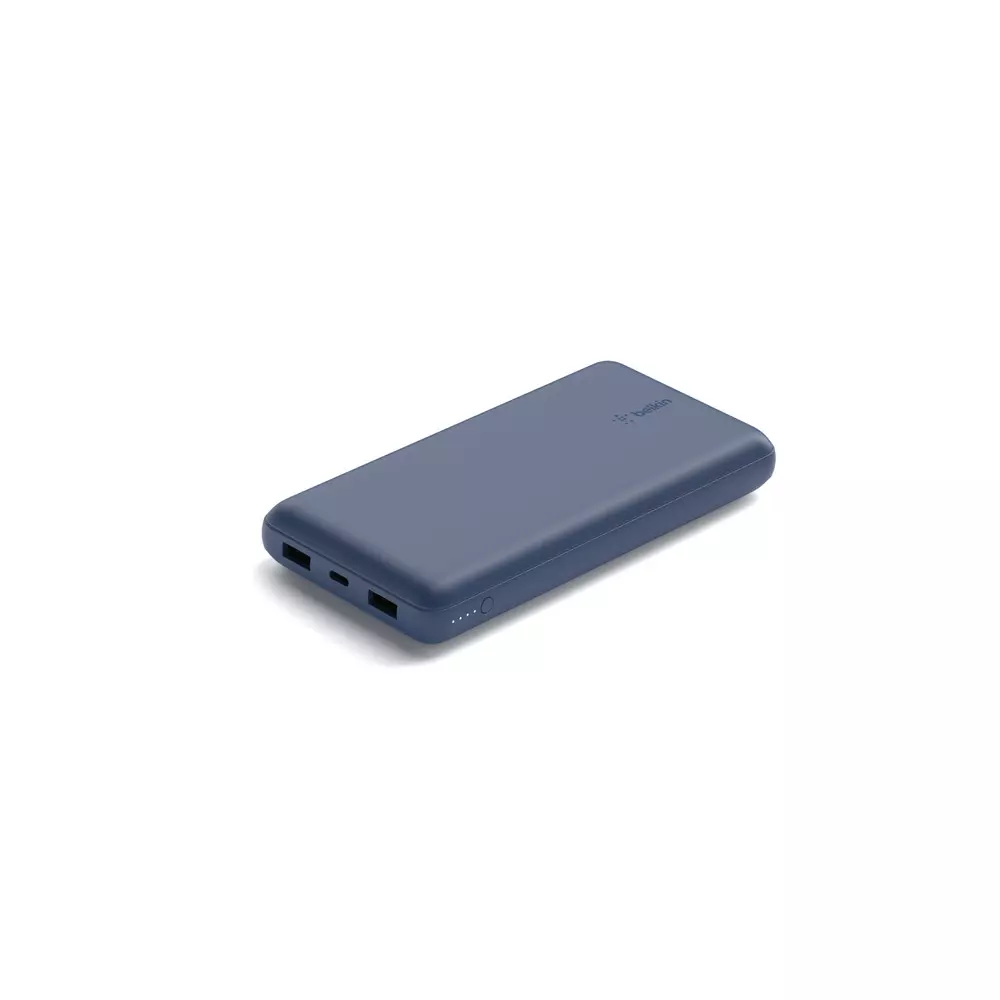 Power Bank Belkin 20 000mAh 1 port USB-C + 2 ports USB-A Bleu