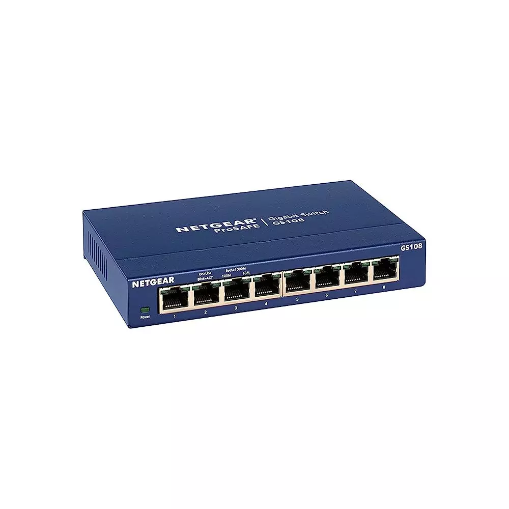 Switch RJ45 Netgear GS108GE 10/100/1000 Mbps 8 Ports