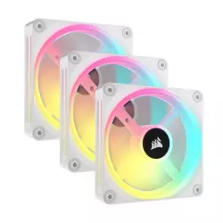 Ventilateur Corsair iCUE LINK QX120 RGB Triple Pack Blanc 120mm