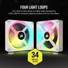 Ventilateur Corsair iCUE LINK QX120 RGB Triple Pack Blanc 120mm