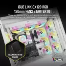 Ventilateur Corsair iCUE LINK QX120 RGB Triple Pack Blanc 120mm