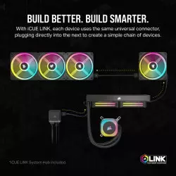 Ventilateur Corsair iCUE LINK QX120 RGB Triple Pack Noir 120mm