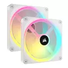 Ventilateur Corsair iCUE LINK QX140 RGB Dual Pack Blanc 140mm