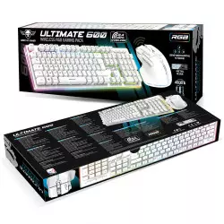 Pack Clavier Souris Spirit of Gamer Ultimate 600 Wireless Blanc